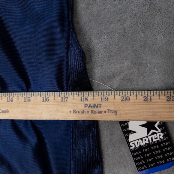 Vintage Starter Dazzle Jersey S 34-36 Blue NWT Deadstock Y2K Basketball Tank - Picture 7 of 10